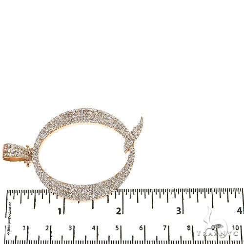 14K Gold Custom Made Diamond Initial Pendant, photo 6 of 6