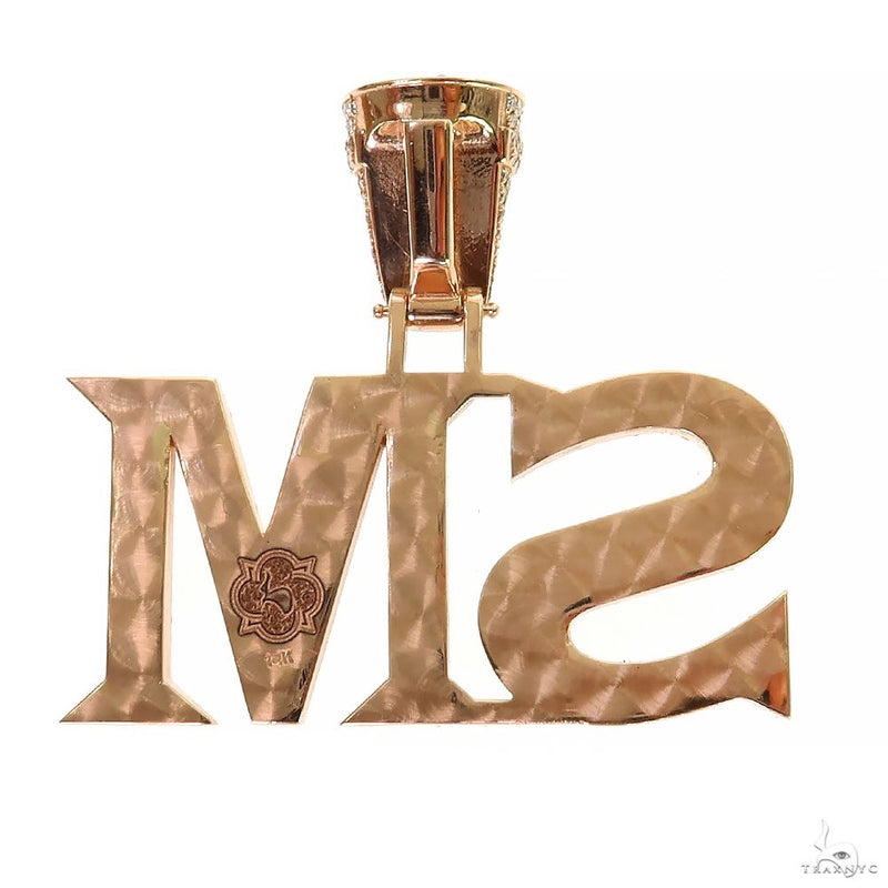 14K Gold Custom Made Lab-Grown Diamond Initial Pendant, photo 6 of 8