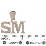 Custom Made Diamond Initial Pendant 69828 - Image 7