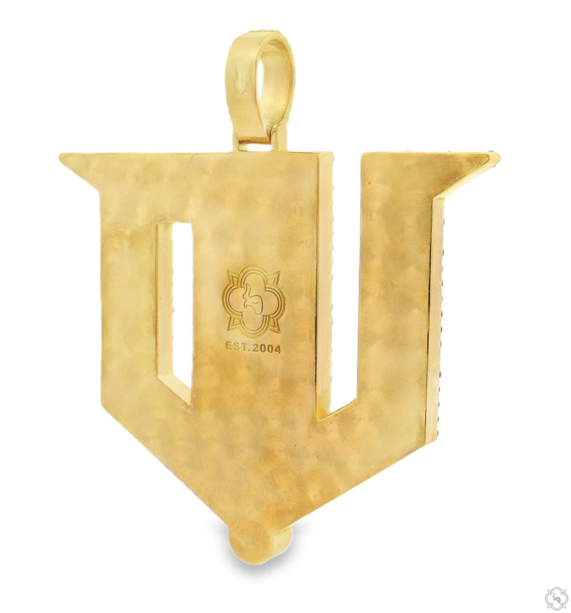 18K Gold Custom Made Lab-Grown Diamond Initial Pendant, photo 3 of 7
