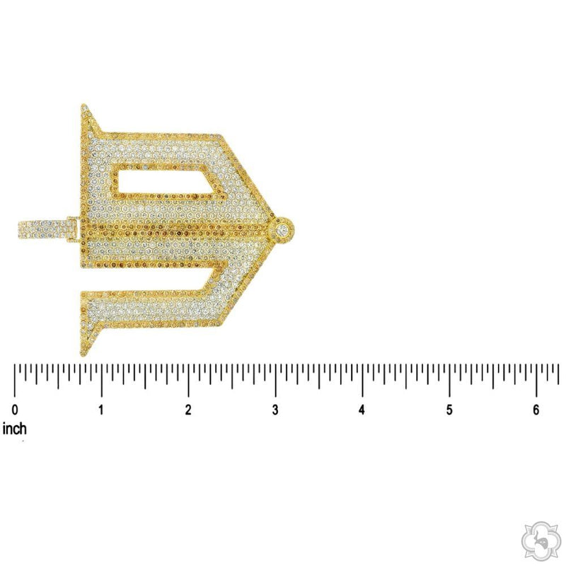 18K Gold Custom Made Lab-Grown Diamond Initial Pendant, photo 7 of 7