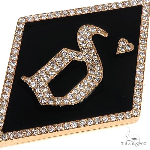 14K Gold Custom Made Diamond Initial 'Q' Pendant, photo 3 of 6