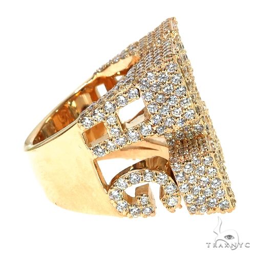 Custom Made Diamond Initial Ring 67910 - Image 4