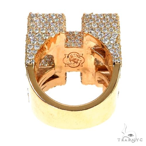 Custom Made Diamond Initial Ring 67910 - Image 5