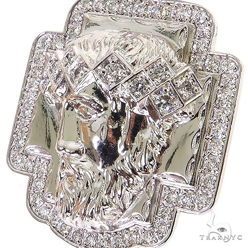 Custom Made Diamond Jesus Pendant 68815 - Image 3