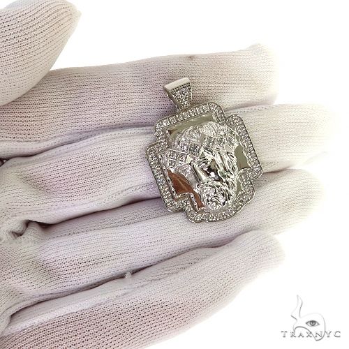 Custom Made Diamond Jesus Pendant 68815 - Image 6