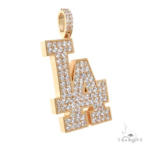 Custom Made Diamond 'LA' Pendant 67524 - Image 2