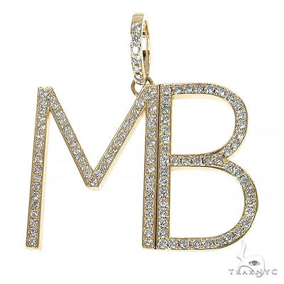 Custom Made Diamond \\'MB\\' Pendant 68020 - Image 1
