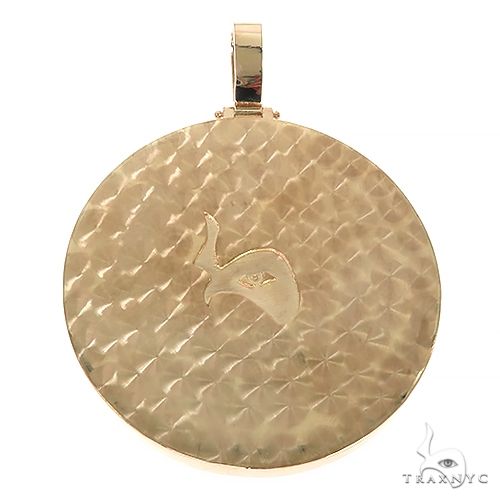 14K Gold Custom Made Diamond Medusa Pendant, photo 4 of 6