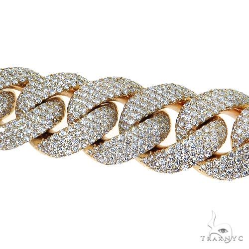 14K Gold Custom Made Diamond Miami Cuban Bracelet 8.75 Inches, photo 4 of 9