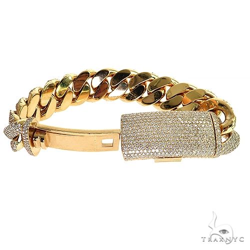 14K Gold Custom Made Diamond Miami Cuban Bracelet 8.75 Inches, photo 6 of 9
