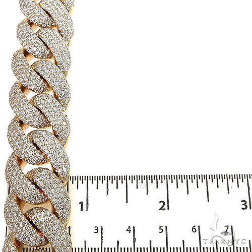 14K Gold Custom Made Diamond Miami Cuban Bracelet 8.75 Inches, photo 8 of 9