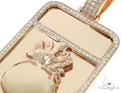 Custom Made Diamond Money Bag Pendant 65480 - Image 4