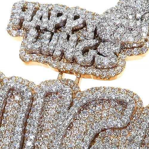 Custom Made Diamond Name Logo Pendant 68660 - Image 3