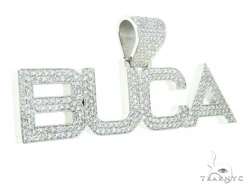 Custom Made Diamond Name Pendant 66072 - Image 2