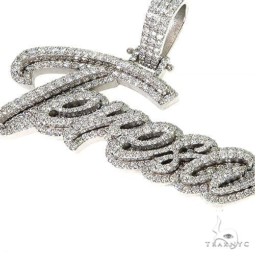 Custom Made Diamond Name Pendant 67078 - Image 3