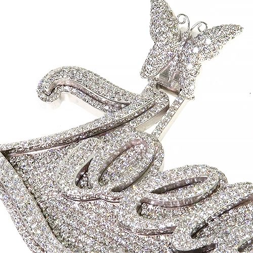 Custom Made Diamond Name Pendant 67392 - Image 3