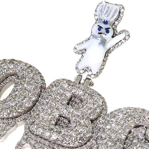 Custom Made Diamond Name Pendant 67563 - Image 3