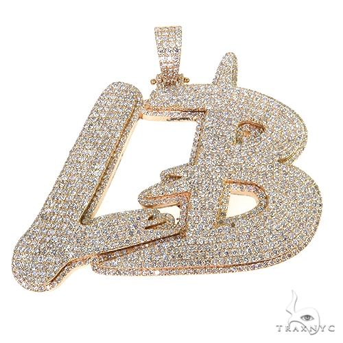 Custom Made Diamond Name Pendant 67774 | TraxNYC