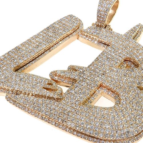 Custom Made Diamond Name Pendant 67774 | TraxNYC