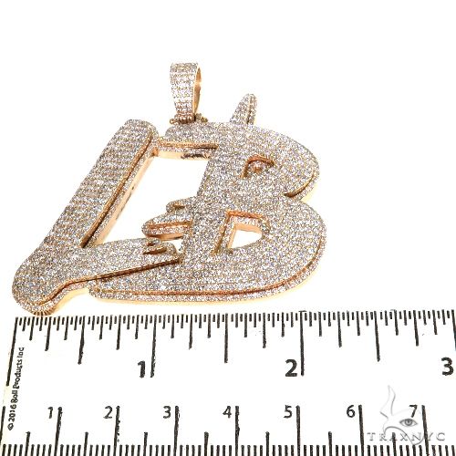 14K Gold Custom Made Diamond Name Pendant, photo 5 of 6