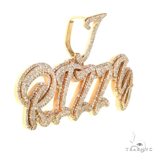 Custom Made Diamond Name Pendant 67802 | TraxNYC
