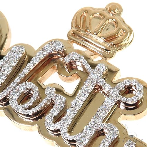 Custom Made Diamond Name Pendant 67821 - Image 3