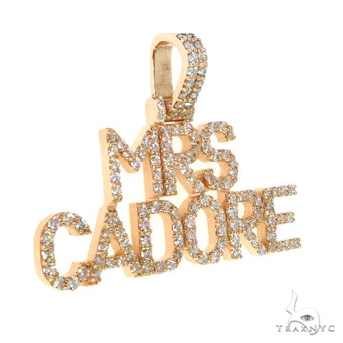 Custom Made Diamond Name Pendant 67858 | TraxNYC