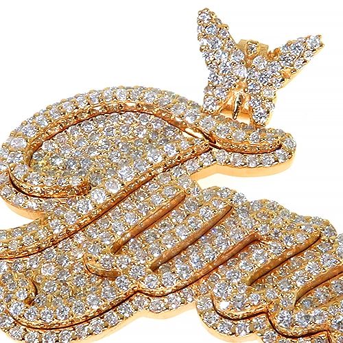 Custom Made Diamond Name Pendant 67994 - Image 3