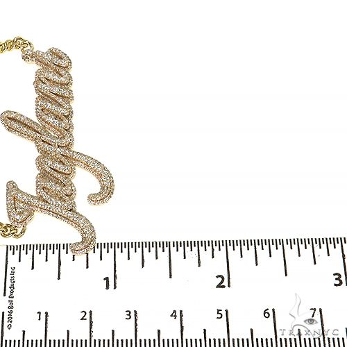 14K Gold Custom Made Diamond Name Pendant, photo 6 of 8