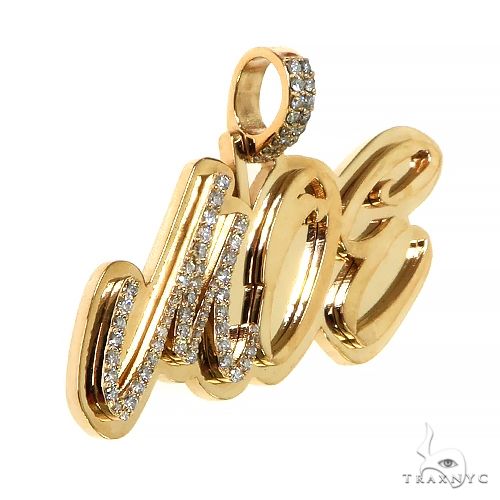 Custom Made Diamond Name Pendant 68755 | TraxNYC