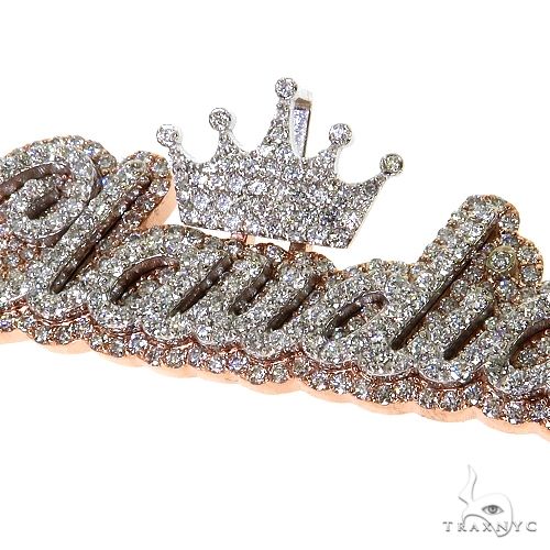 Custom Made Diamond Name Pendant 68817 | TraxNYC