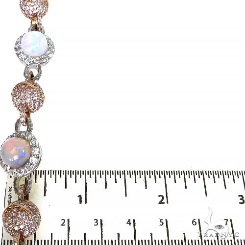 Custom Made Diamond Pendant With Galaxy Opal Chain Set 68008 - Image 8