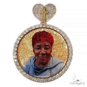 Custom Made Diamond Photo Pendant 68190 - Image 1