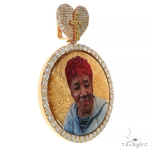Custom Made Diamond Photo Pendant 68190 - Image 2