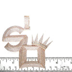 Custom Made Diamond 'SO' Crown Pendant 67229 - Image 6