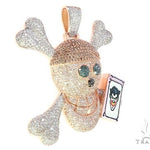 Custom Made Diamond Skull Pendant 65654 - Image 2