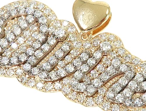 Custom Made Divine Diamond Name Pendanta 66068 - Image 4