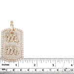 Custom Made Dog Tag 'MM' Initial Diamond Pendant 67196 - Image 5