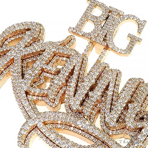 Custom Made Double Layer Name Pendant 66936 - Image 4