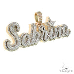 Custom Made Double Plate Name Pendant 66820 - Image 2