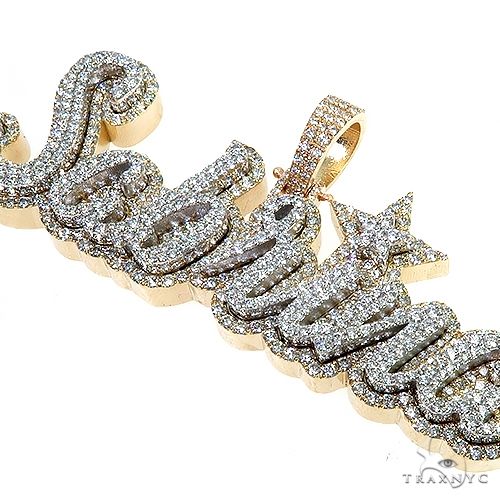 Custom Made Double Plate Name Pendant 66820 - Image 3