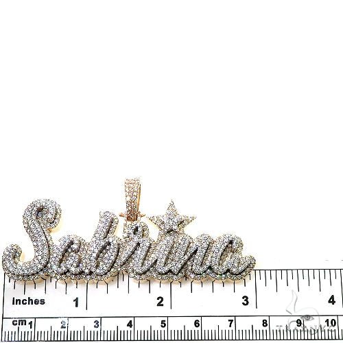 Custom Made Double Plate Name Pendant 66820 - Image 5