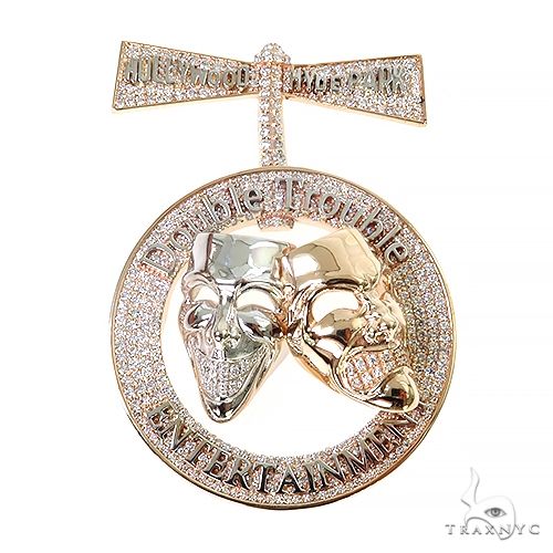 Custom Made Double Trouble Diamond Pendant 67380 - Image 1