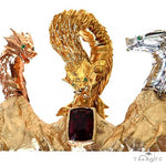 Custom Made Dragon Gemstone Pendant 68517 - Image 3