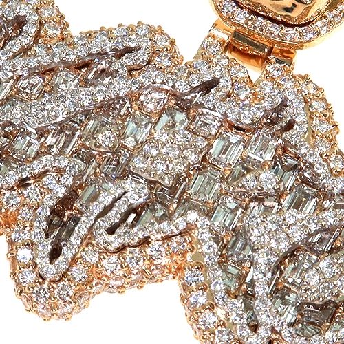 Custom Made Emerald Diamond Bulldog Ball Diamond Name Pendant 67572 - Image 4