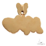 Custom Made Emerald Diamond Bulldog Ball Diamond Name Pendant 67572 - Image 5