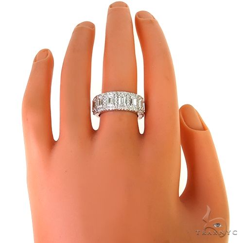 Custom Made Emerald Diamond Ring 67963 - Image 5