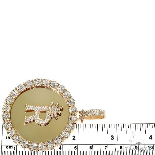 Custom Made Flower Frame 'R' Diamond Pendant 67061 - Image 6