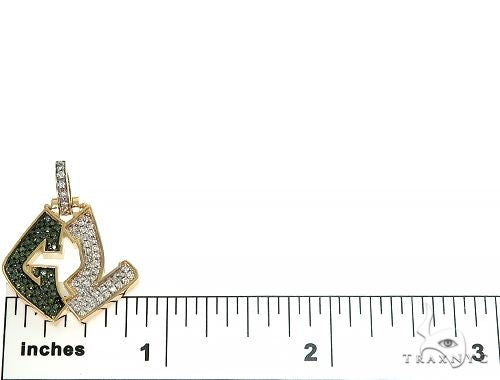 14K Gold Custom Made 'GL' Diamond Pendant, photo 6 of 7